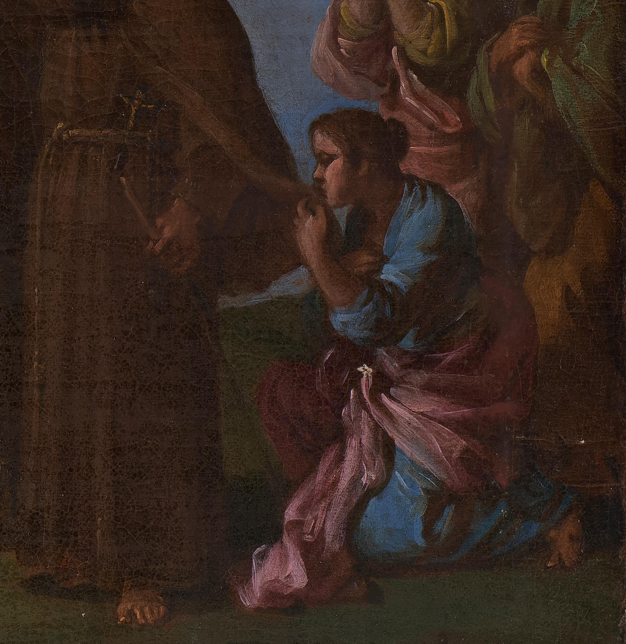Pintura de escenas bíblicas de la escuela italiana del siglo XVIII en venta 2