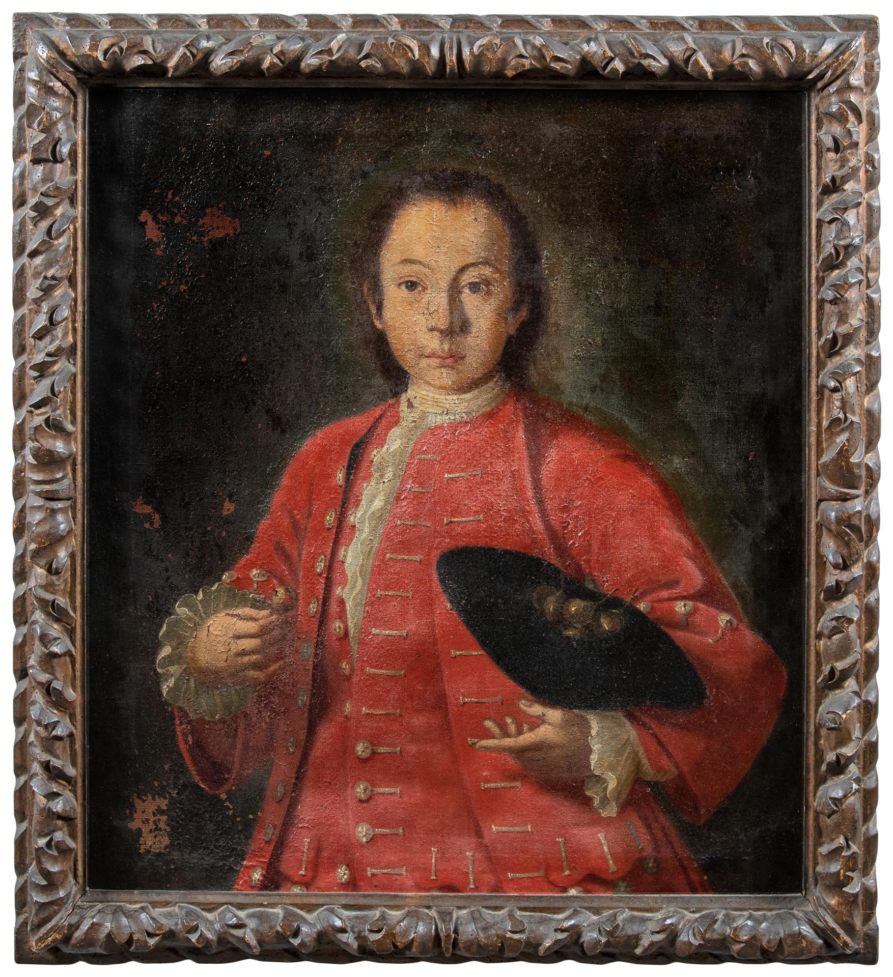 18th century Austrian painting - Portrait  - Oil on canvas Ancient frame