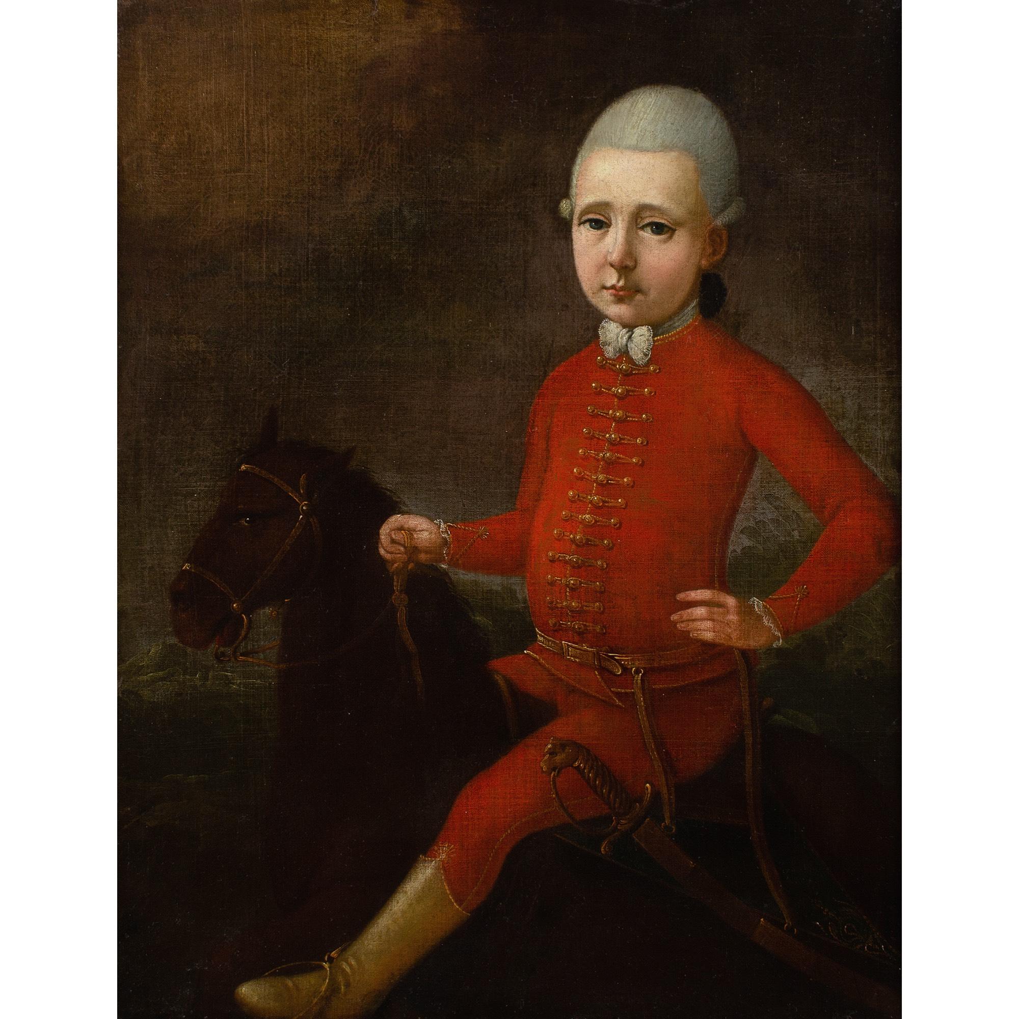 Escuela austriaca del siglo XVIII, Retrato de Joseph Thaddäus Glaser Von Glasersberg - Painting de Unknown