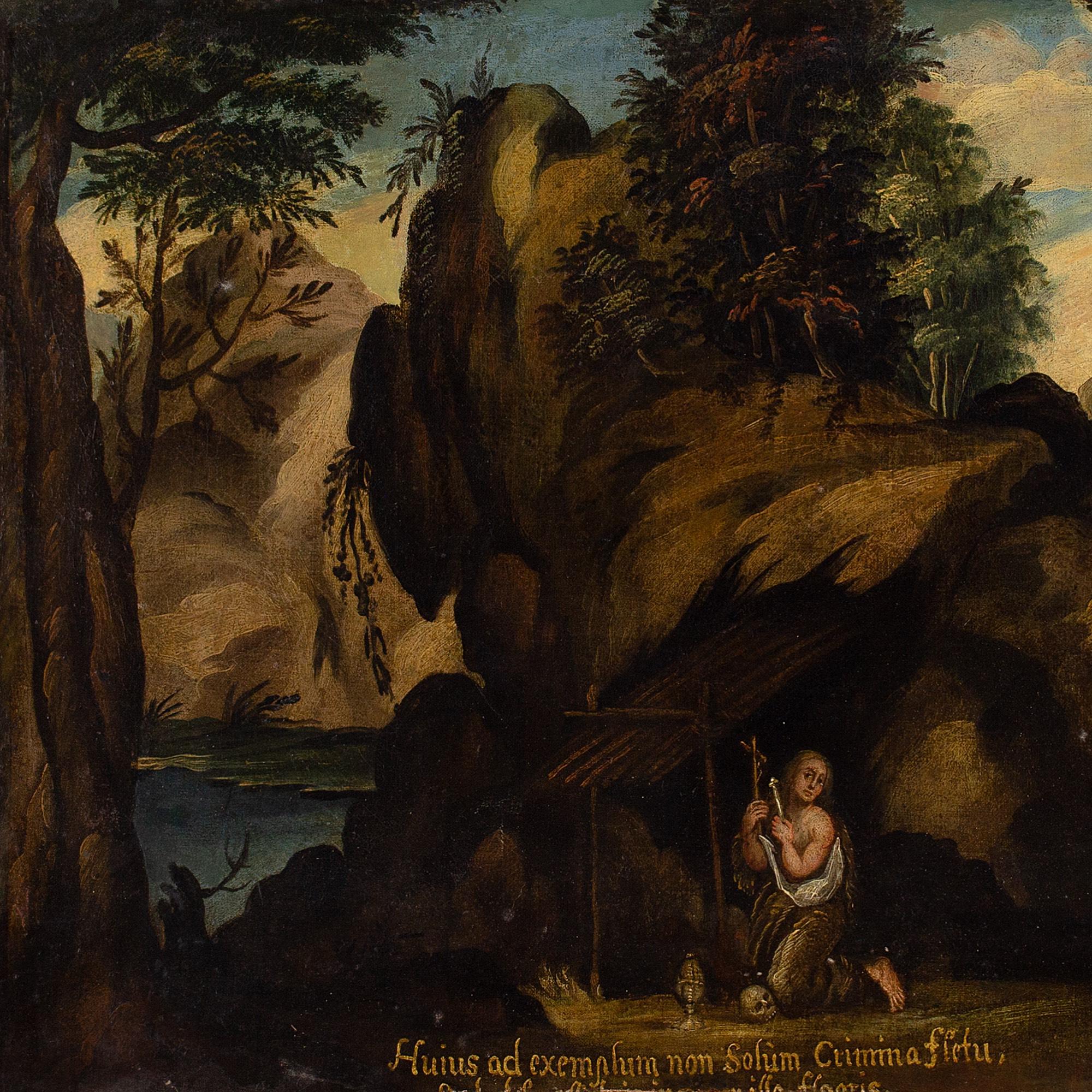 18th-Century Austrian School, The Penitent Magdalene, Oil Painting 1