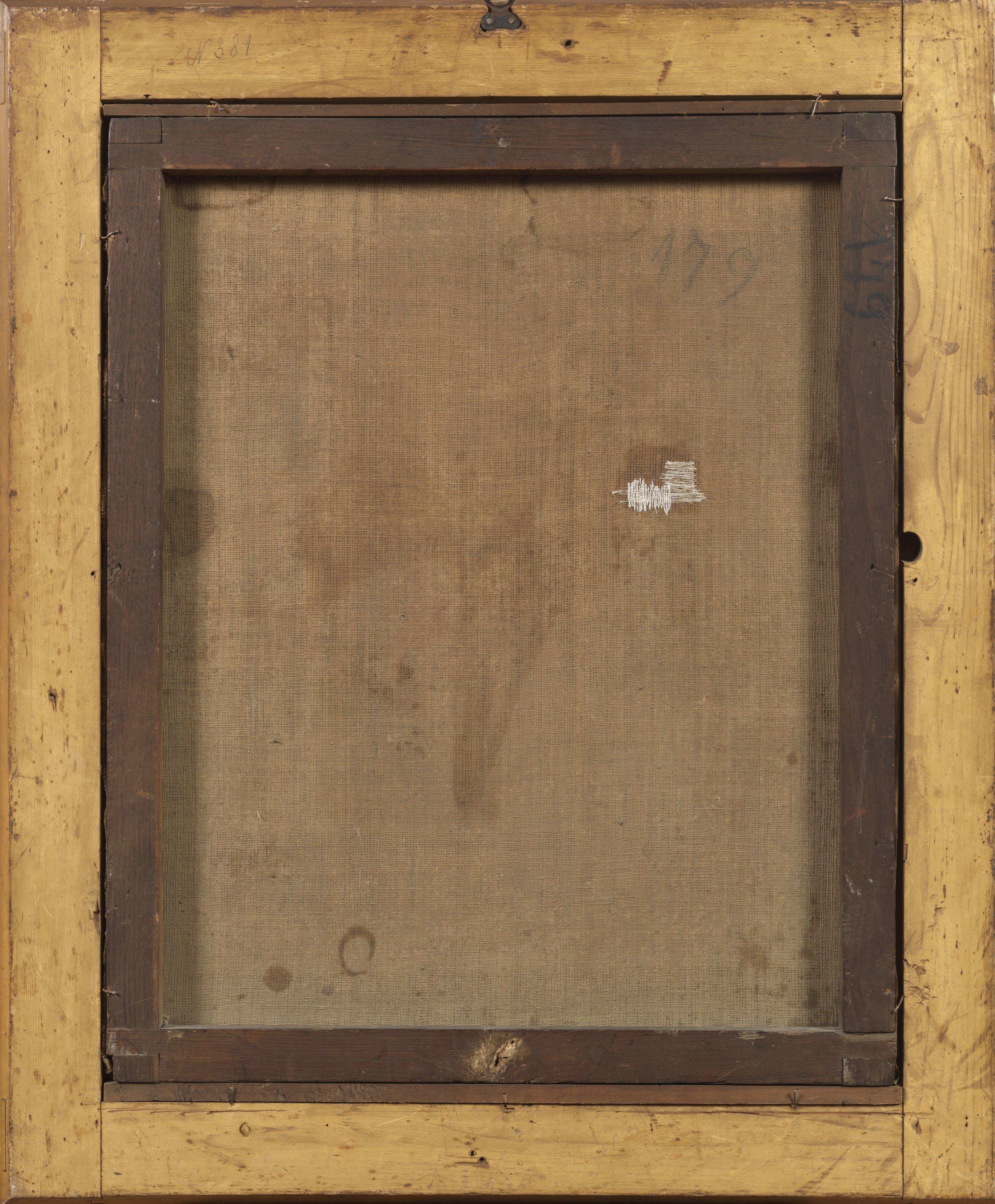 Painting oil on canvas depicting a soldier handing the crown to Saint Joseph, measuring 76 x 61 cm without frame and 95 x 80 cm with frame by an italian School of the second half of 18th Century, near the works of Giovanni Domenico Molinari (