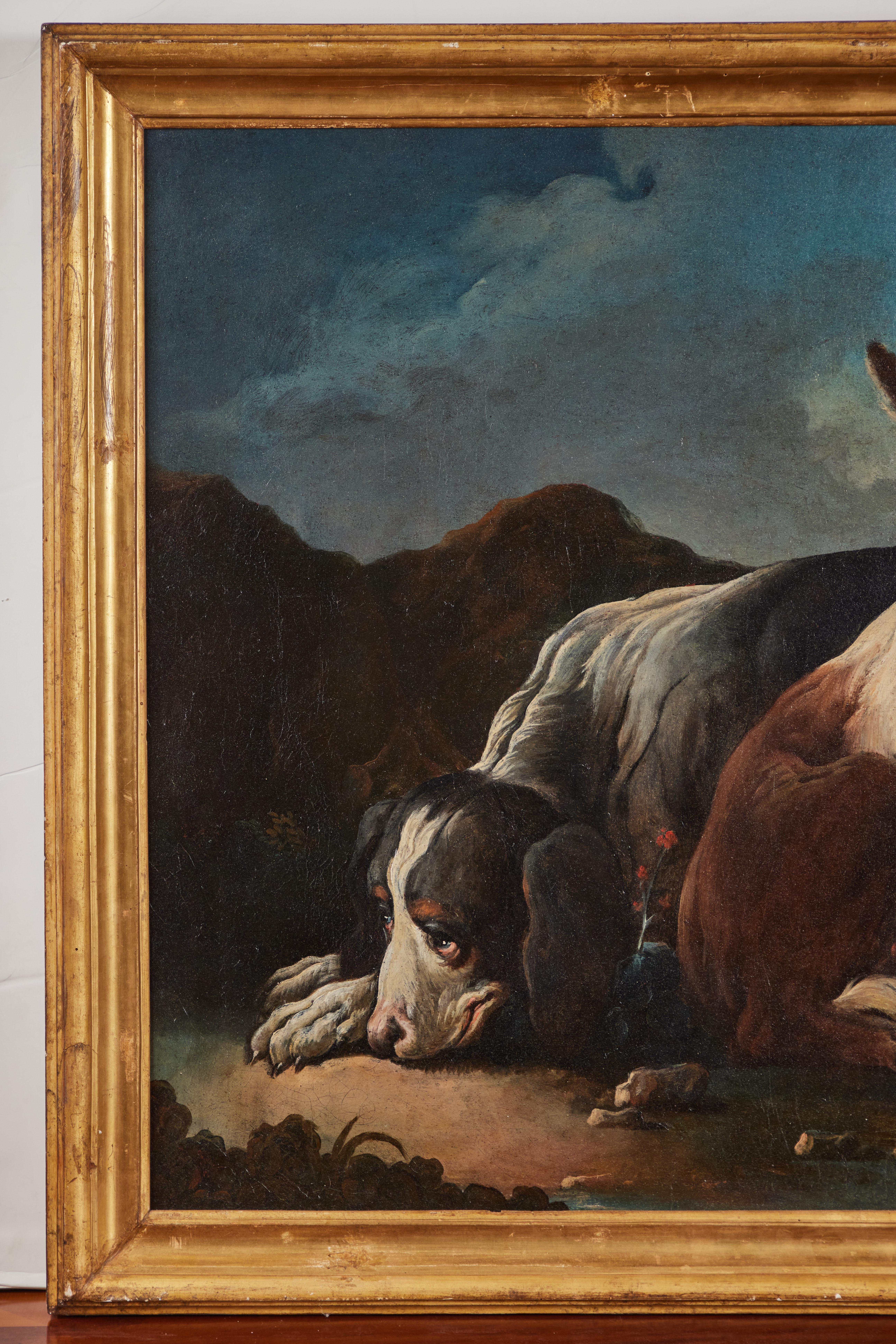18th Century Canine Painting For Sale 1
