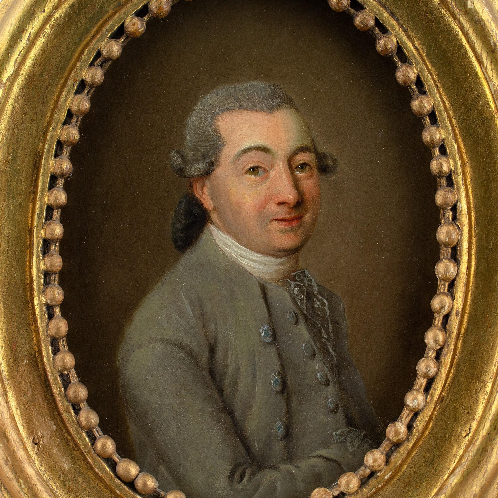 This charming mid-18th-century oval Danish portrait miniature depicts a good-humoured gentleman dressed in a three-piece suit with white stock.

Engaging, alive and natural, he’s presenting the image of an enlightened soul. Dodging the trappings of