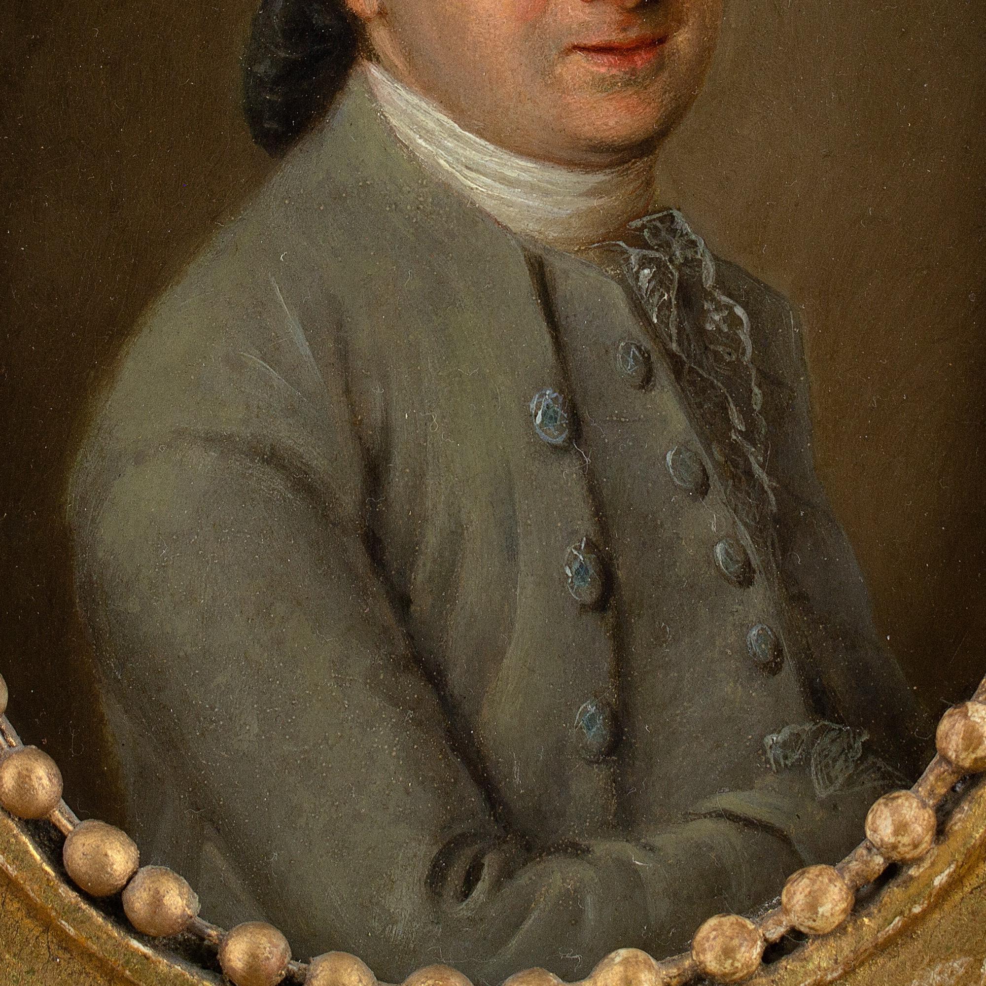 18th-Century Danish School, Miniature Portrait Of A Gentleman 2
