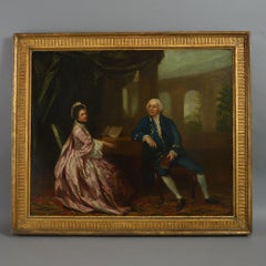 Doppelporträt aus dem 18. Jahrhundert, Follower von Sir Joshua Reynolds, Öl auf Leinwand