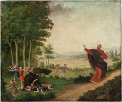 18th century Dutch figure painting - Prophet eliseus - Oil on canvas Flemish