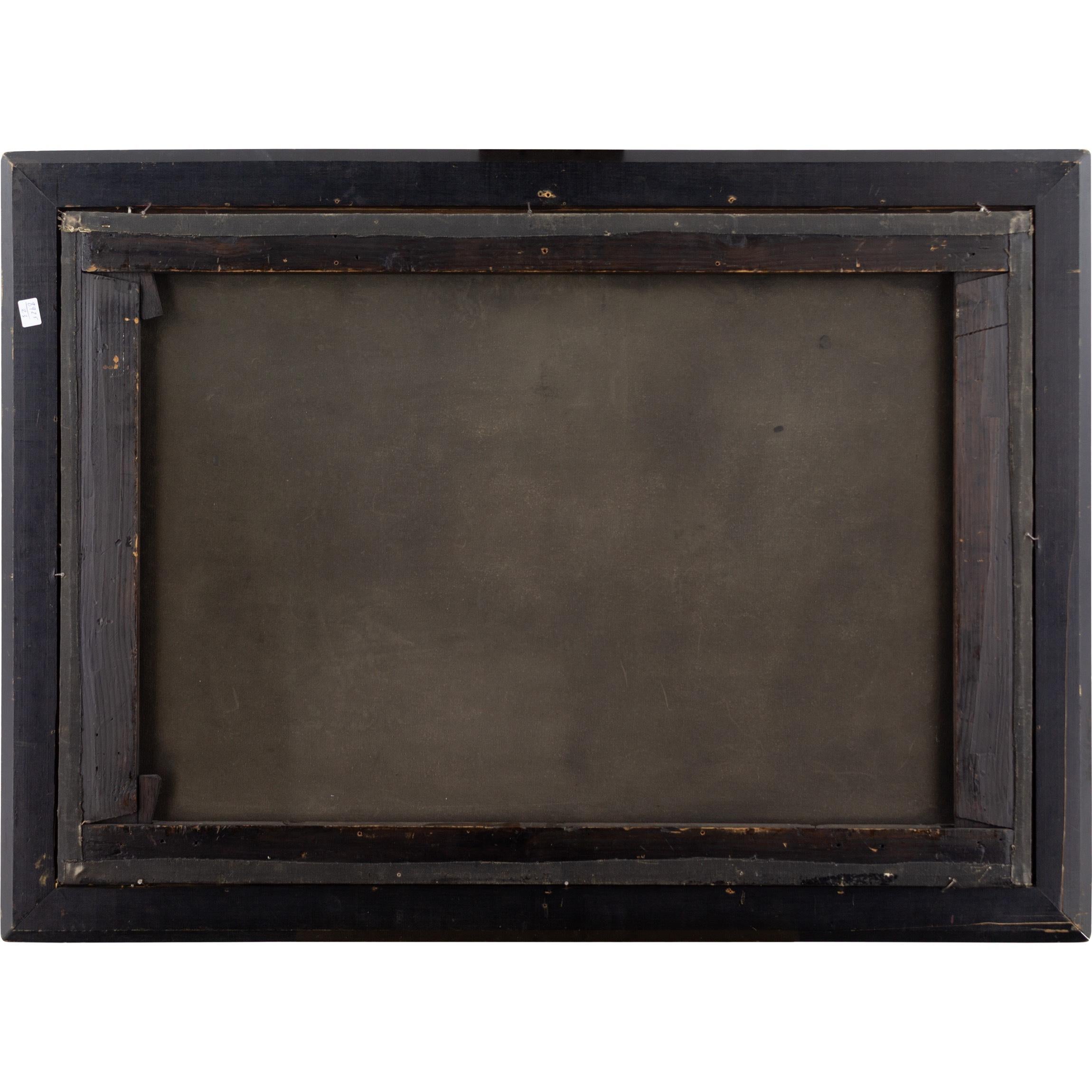 18th Century Dutch Landscape Painting, Landscape With River, Wayfarer & Dog For Sale 7