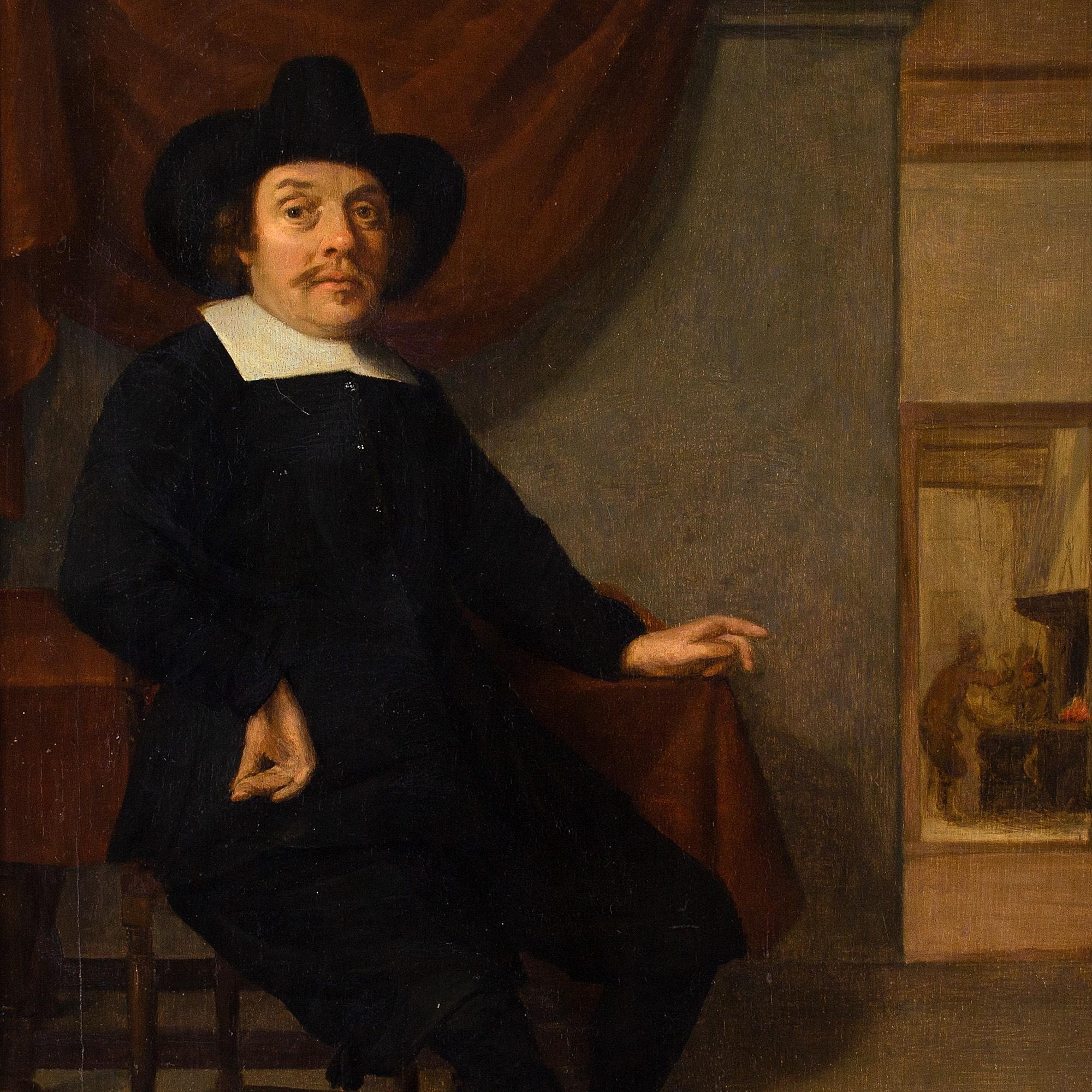 18th-Century Dutch School, Portrait Of A Seated 17th-Century Gentleman 1