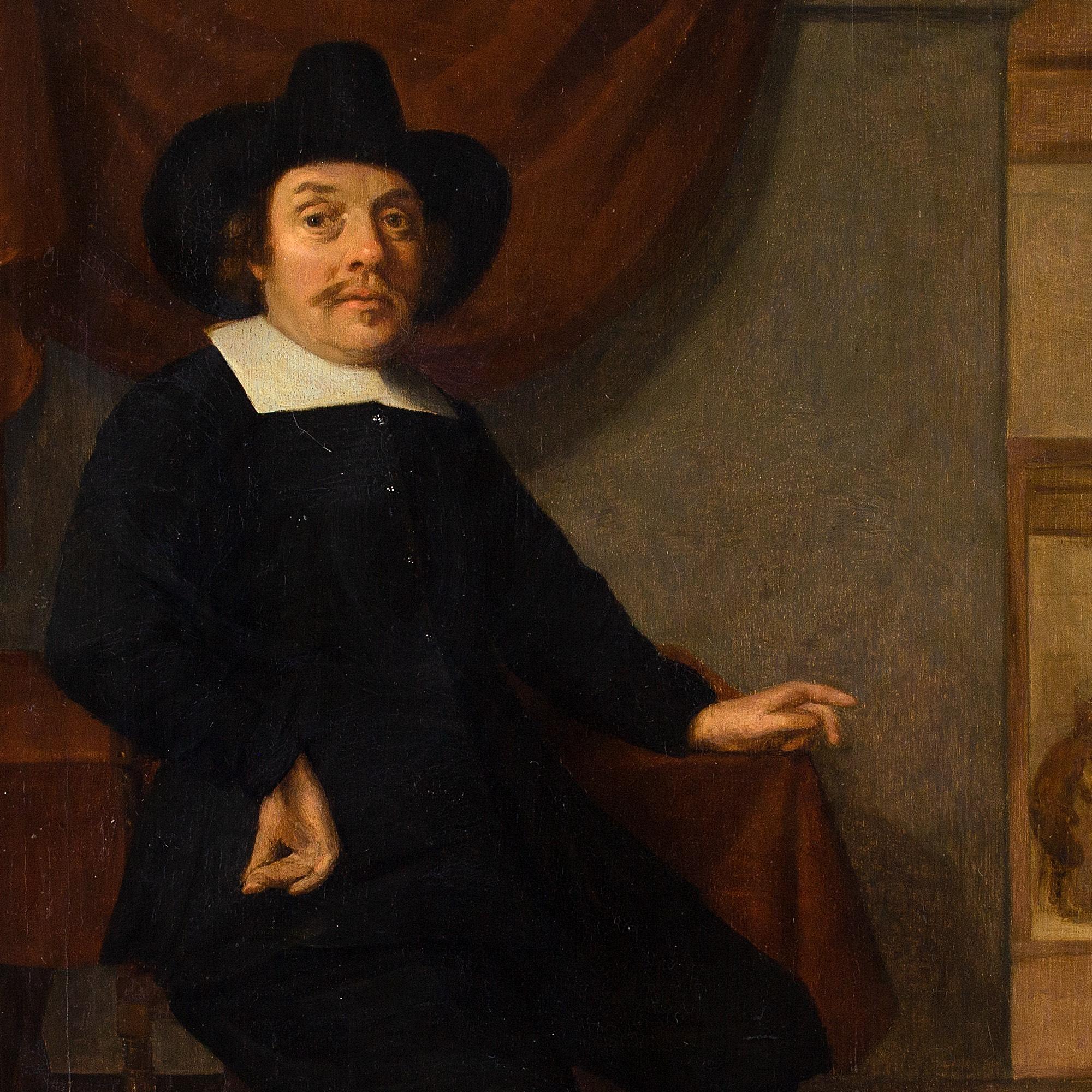 18th-Century Dutch School, Portrait Of A Seated 17th-Century Gentleman 3