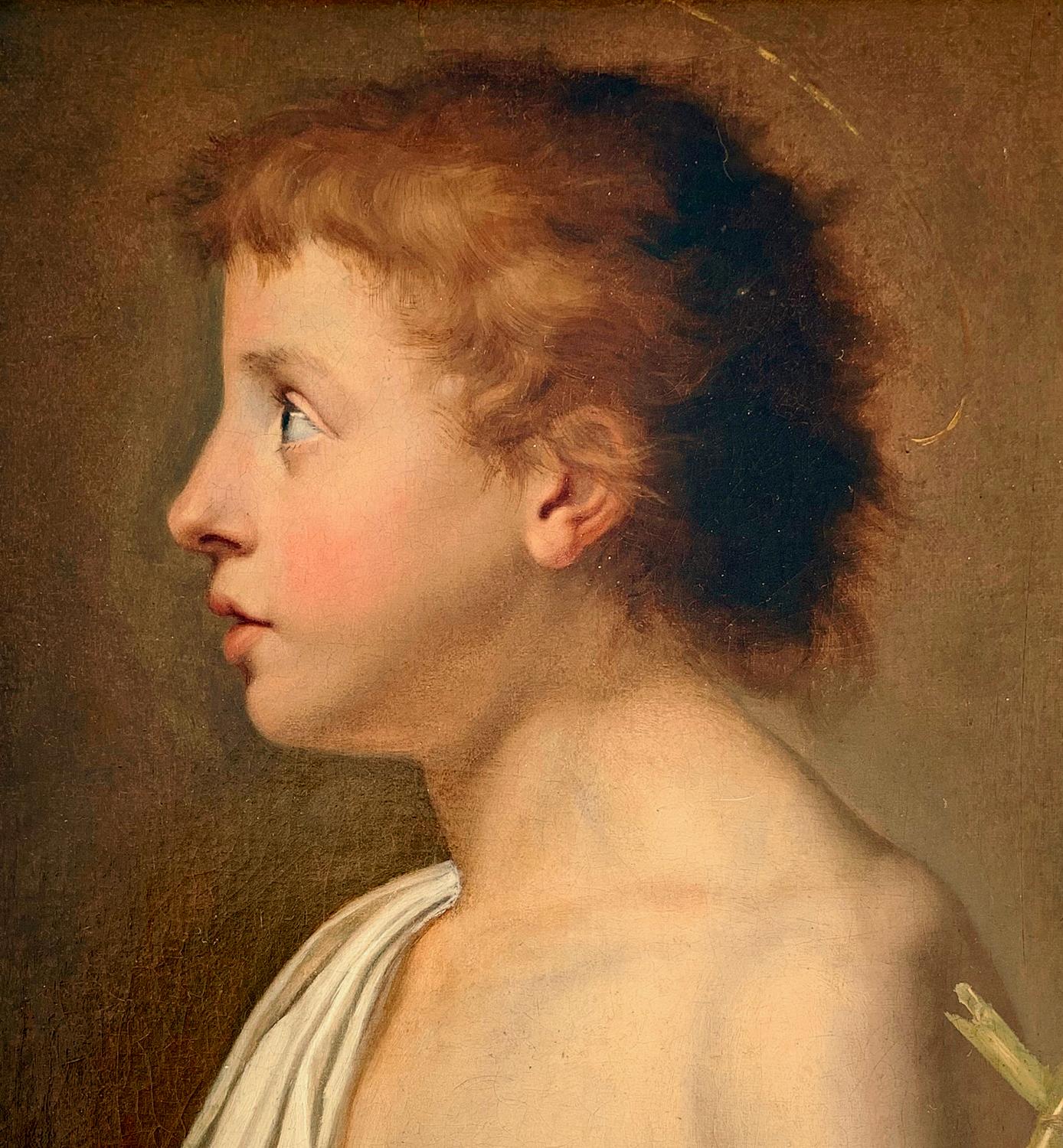 Ritratto europeo del XVIII secolo di Saint Johns da bambino. - Painting Antichi maestri di Unknown