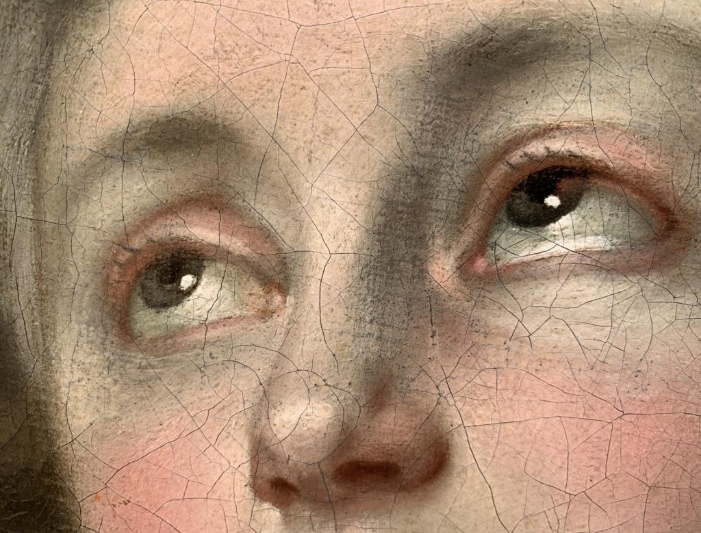 XVIIIe siècle - Portrait de femme - Huile sur toile Rococò en vente 6