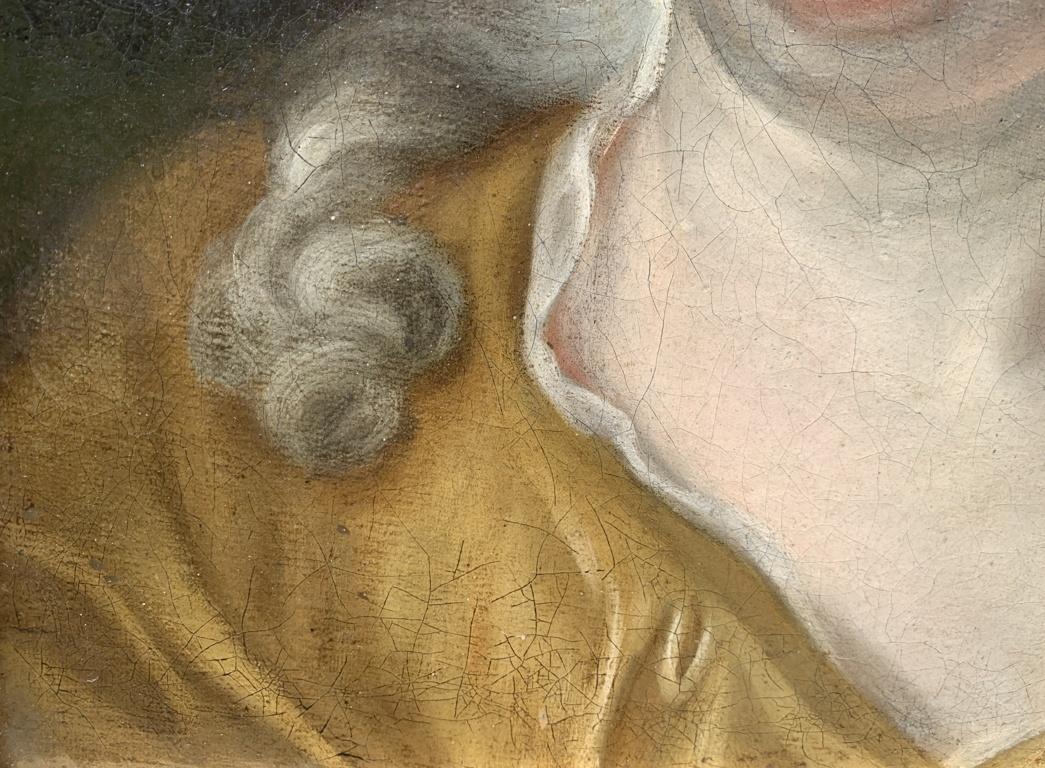 XVIIIe siècle - Portrait de femme - Huile sur toile Rococò en vente 4