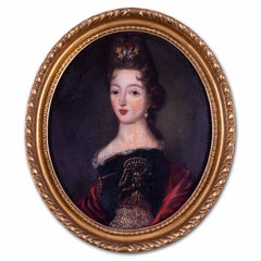 18th Century French School Portrait of a lady oil on canvas