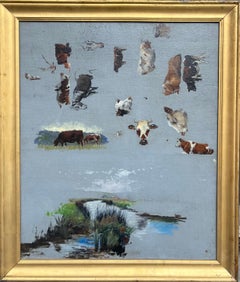 19th century French school - Study of cows