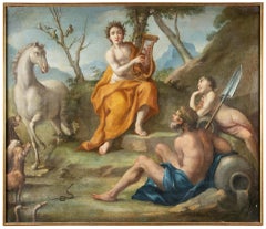 Italienisches Figurengemälde des 18. Jahrhunderts – Orpheus – Öl auf Leinwand, Italien