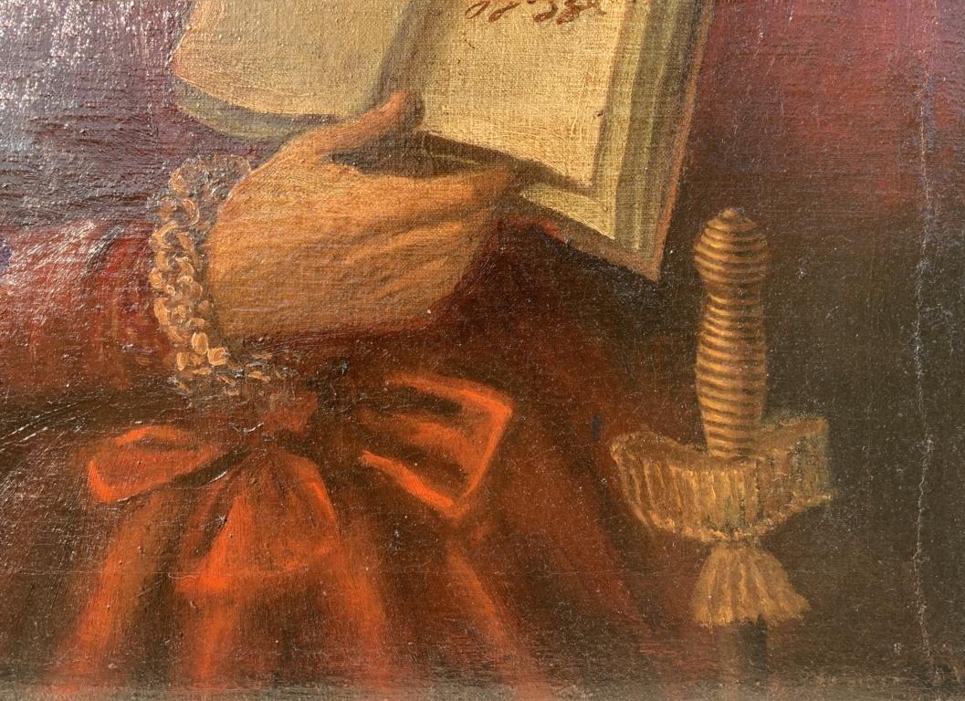 Pintor italiano de la Ilustración - Pintura de figuras del siglo XVIII - Retrato - Italia en venta 6