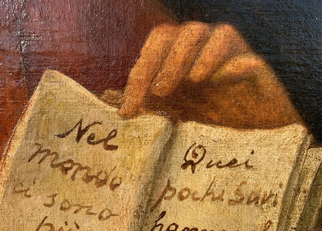 Pintor italiano de la Ilustración - Pintura de figuras del siglo XVIII - Retrato - Italia en venta 9