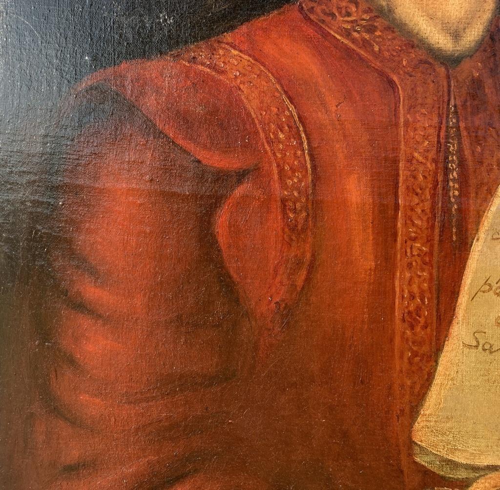 Pintor italiano de la Ilustración - Pintura de figuras del siglo XVIII - Retrato - Italia en venta 4