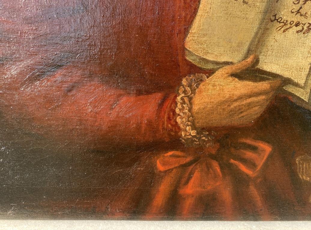 Pintor italiano de la Ilustración - Pintura de figuras del siglo XVIII - Retrato - Italia en venta 5