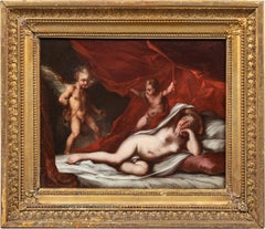 18th century Italian figure painting - Sleeping Venus Cupid - Oil on canvas 