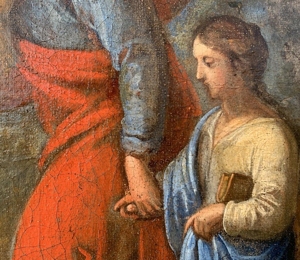18th century Italian figure painting - St. Elizabeth - Oil on canvas Italy 3