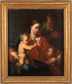 18th century Italian figure painting - Virgin Child - Oil on canvas Holy Family