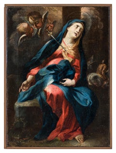 18th century Italian figure painting - Virgin Madonna - Oil on canvas Italy