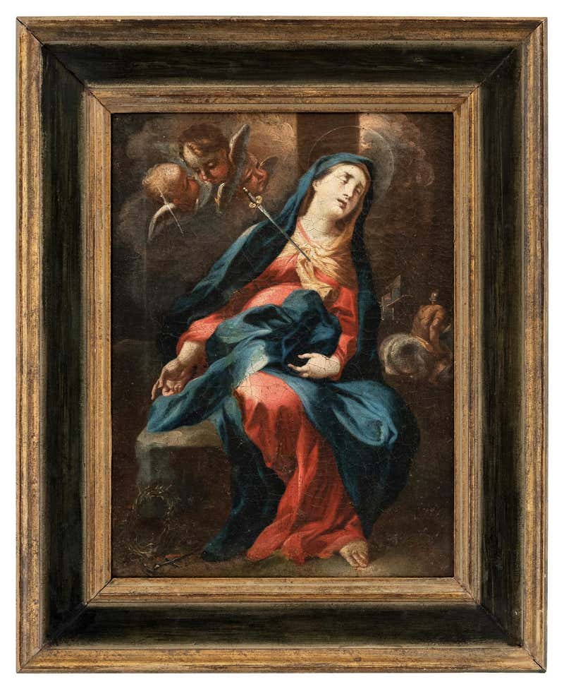 Neapolitan Artist - Rococo Neapolitan Crucifixion Religious Painting 18 ...