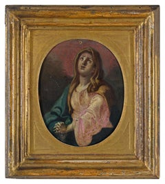 18th century Italian figure painting - Virgin prays - Oil on canvas Italy