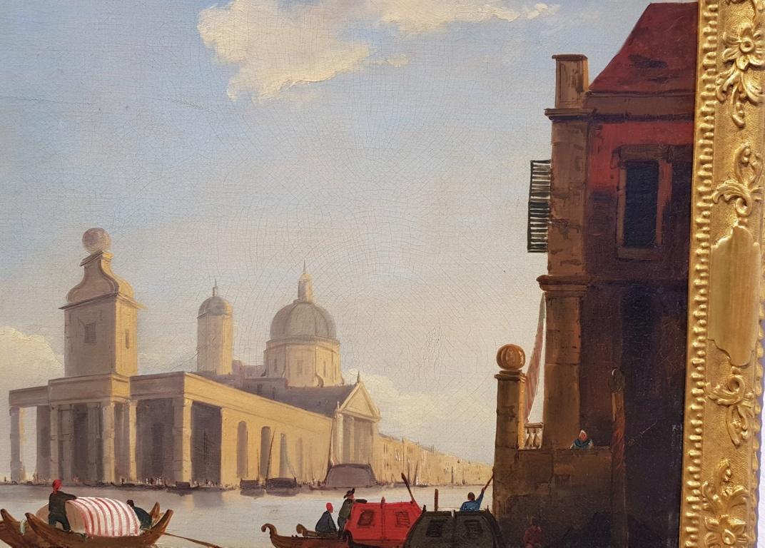 18th century Italian painting - View of Venice, Oil on canvas landscape Venetian 2