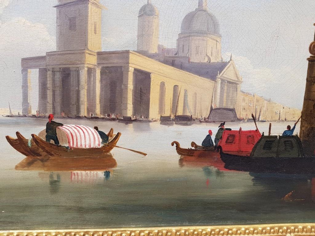 18th century Italian painting - View of Venice, Oil on canvas landscape Venetian 1