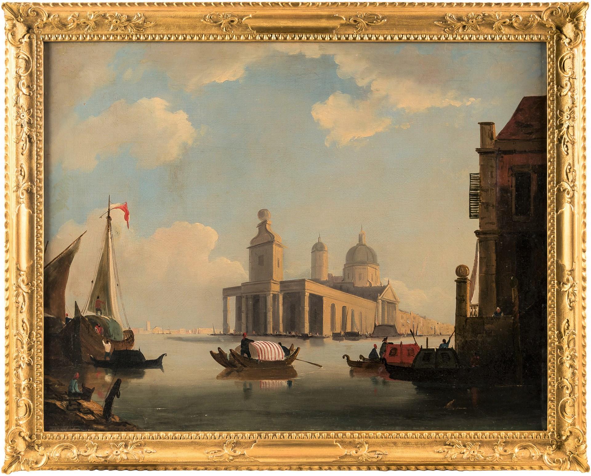 Unknown Landscape Painting - 18th century Italian painting - View of Venice, Oil on canvas landscape Venetian