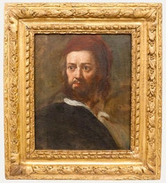 18th Century Oil - Bust of A Man in Red Cap