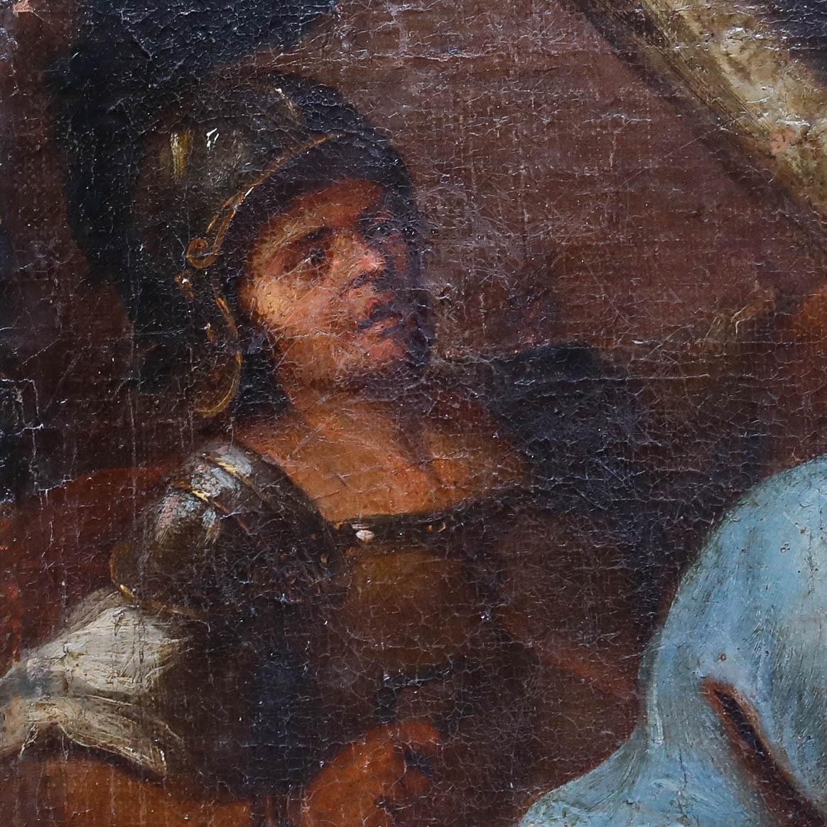 18th Century Oil - Christ Carrying the Cross - Black Figurative Painting by Unknown