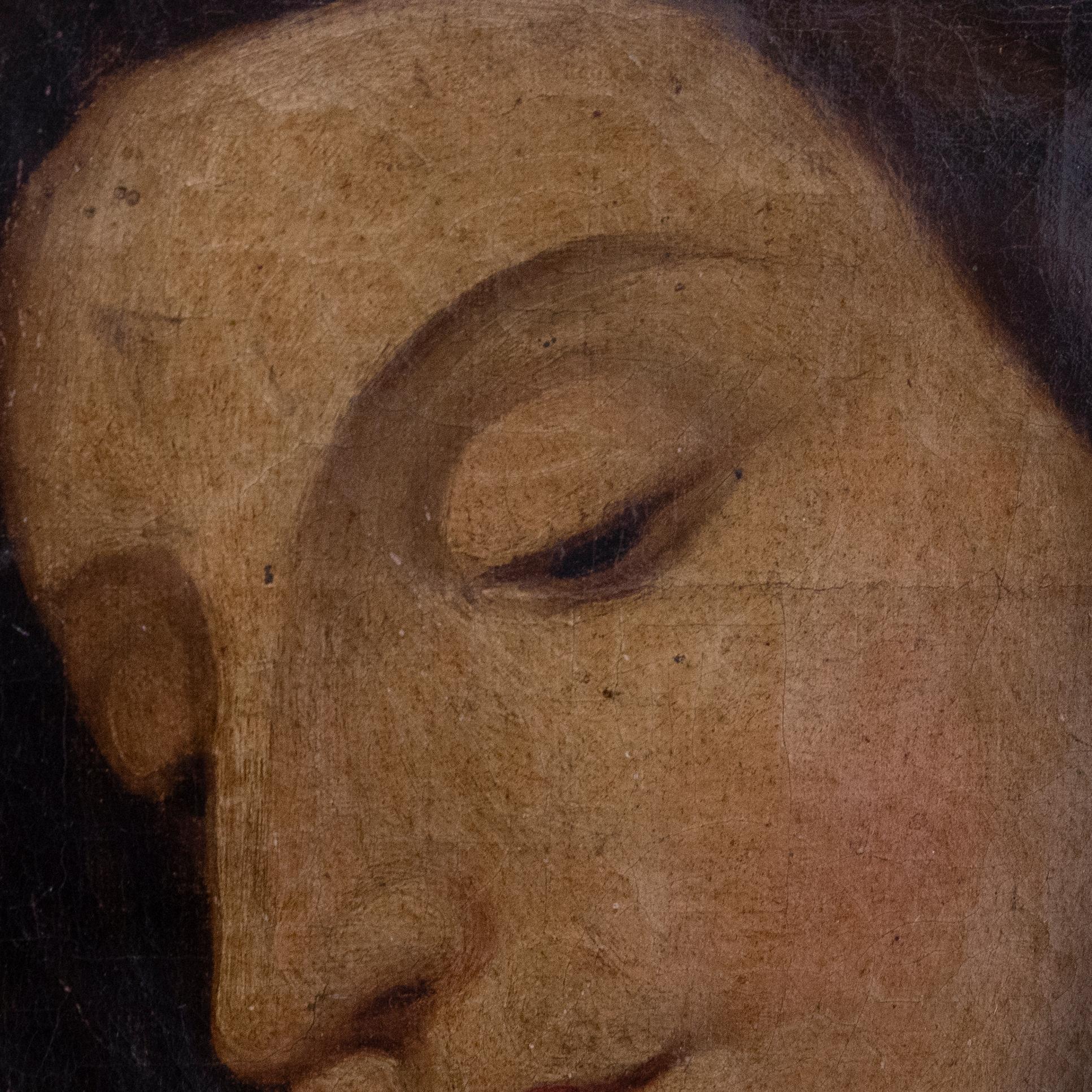 18th Century Oil - Head Study of a Lady For Sale 1