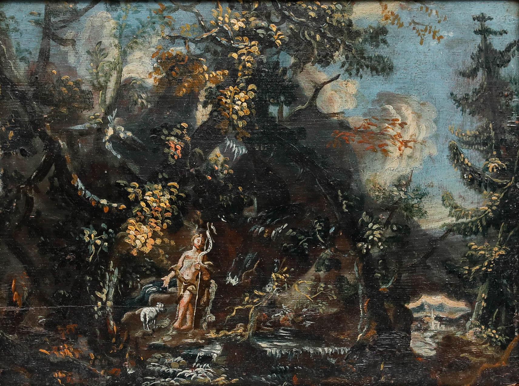 18th Century Oil - John The Baptiste - Painting by Unknown