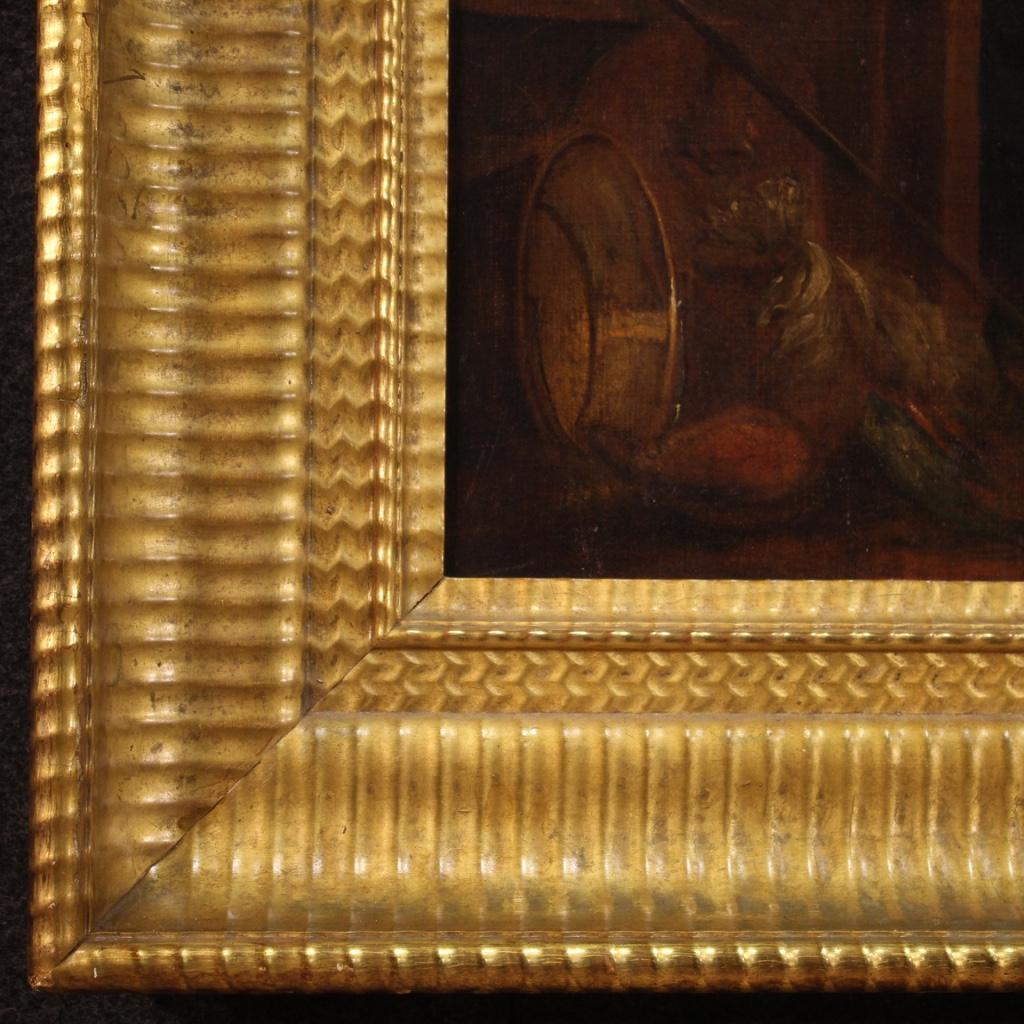 18. Jahrhundert Öl auf Leinwand Englische Genremalerei, 1750 im Angebot 3