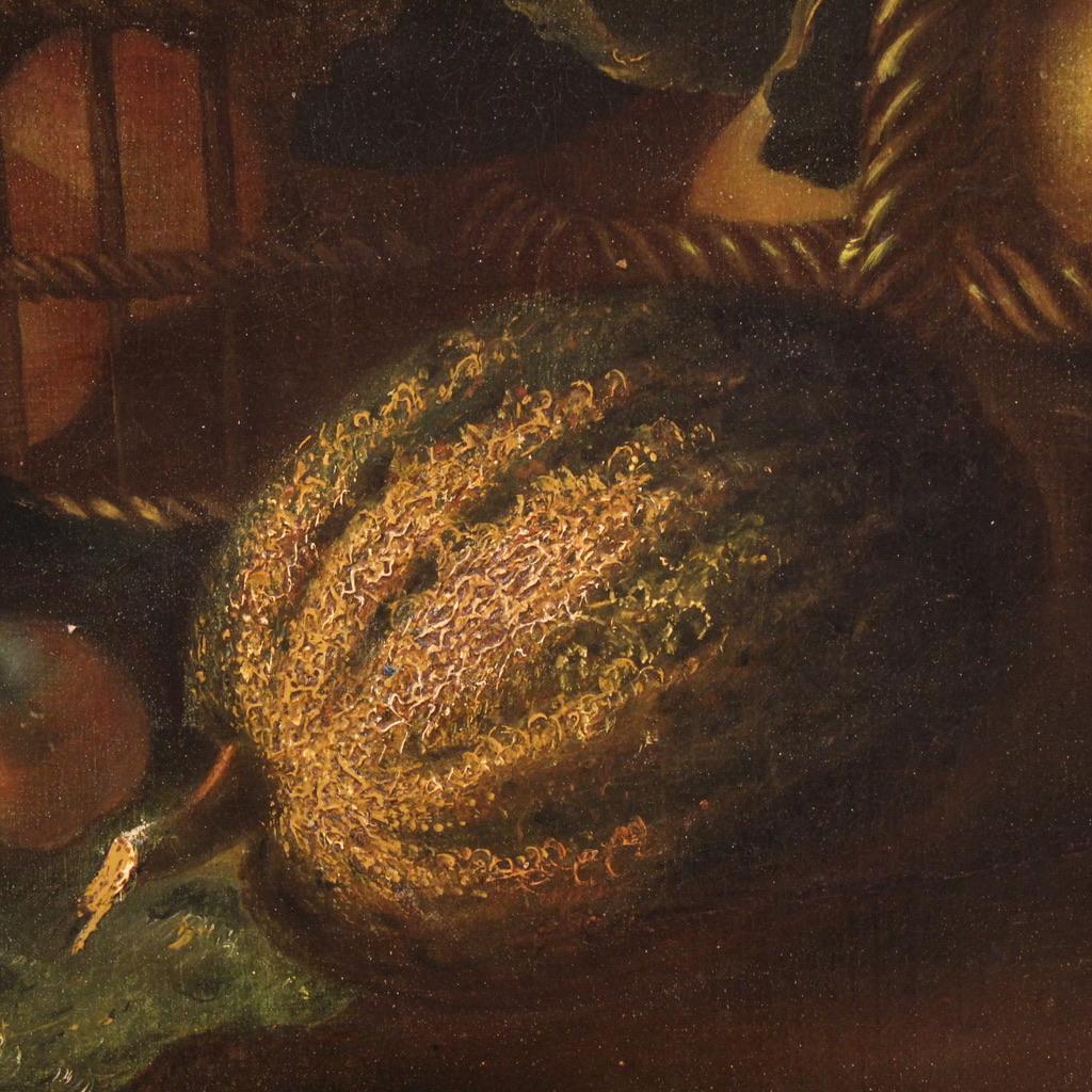 19. Jahrhundert Öl auf Leinwand Italienisches Gemälde Stilleben mit Früchten, 1870 8