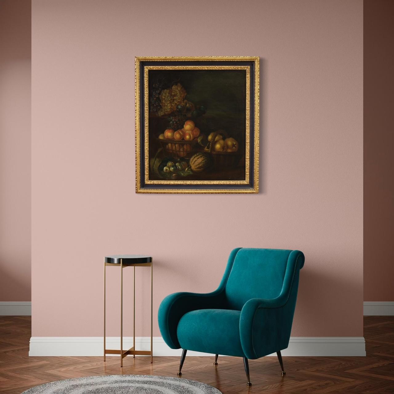 19. Jahrhundert Öl auf Leinwand Italienisches Gemälde Stilleben mit Früchten, 1870 10