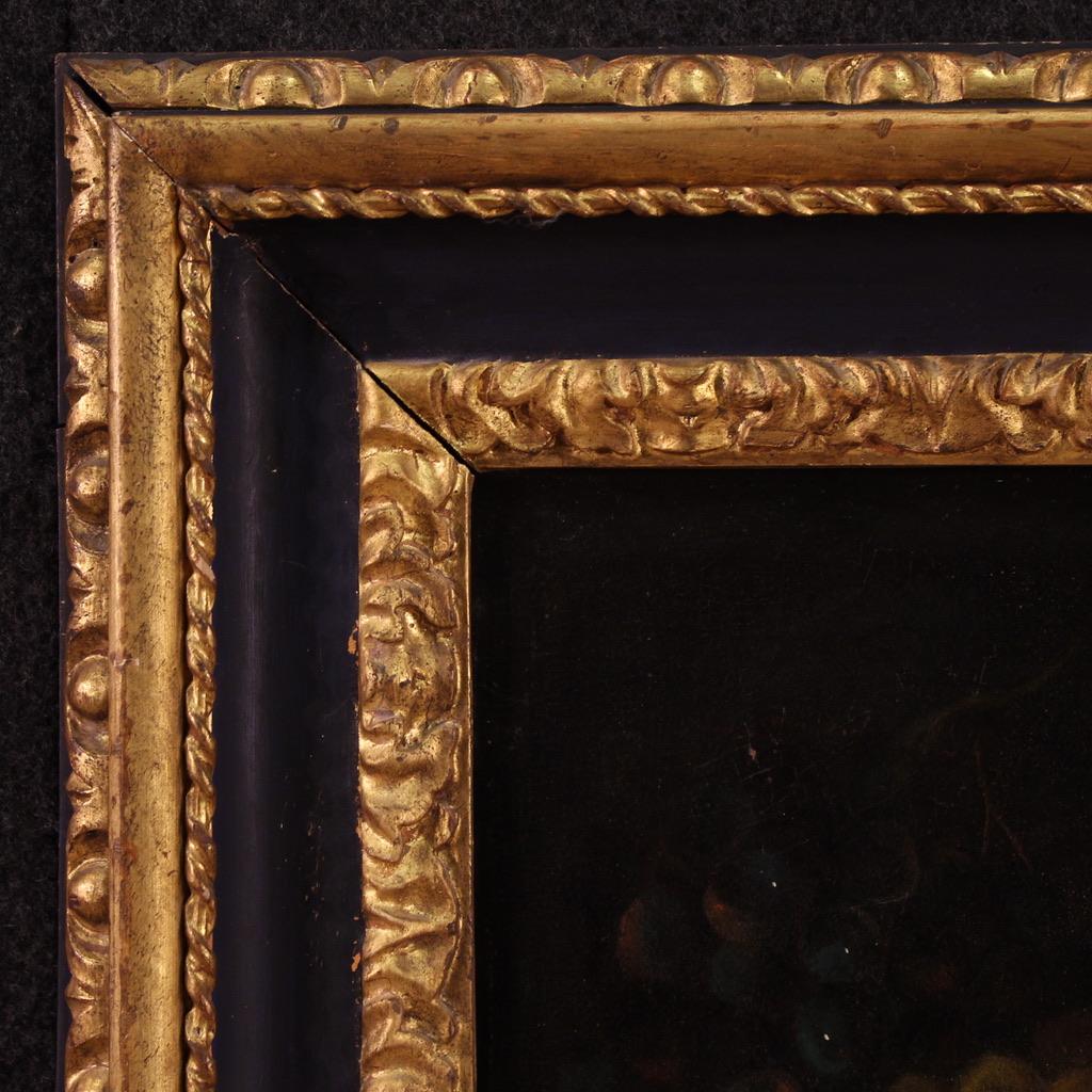 19. Jahrhundert Öl auf Leinwand Italienisches Gemälde Stilleben mit Früchten, 1870 1
