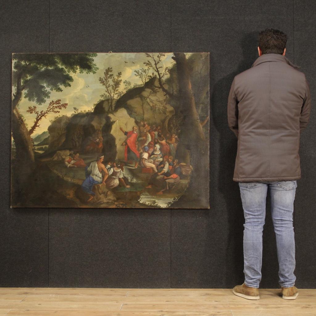 18. Jahrhundert Öl auf Leinwand Italienisch religiöse antike Malerei Moses, 1730 12