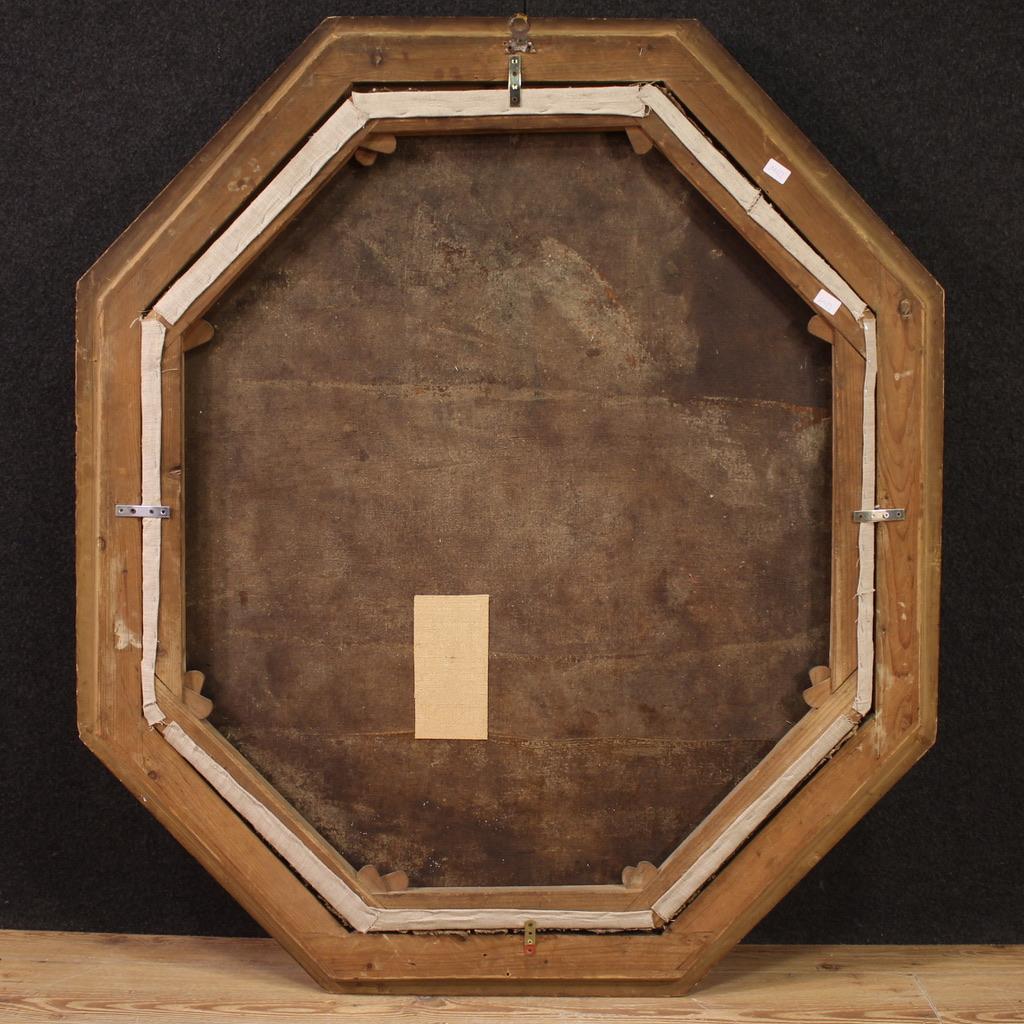 18. Jahrhundert Öl auf Leinwand Italienisch religiöse Malerei Madonna mit Kind, 1750 im Angebot 6