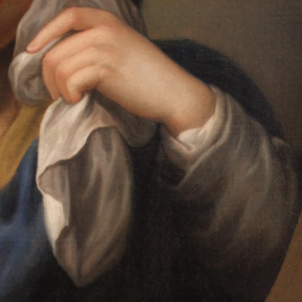 18. Jahrhundert Öl auf Leinwand Italienisch religiöse Malerei Jungfrau der Schmerzen, 1770 im Angebot 10