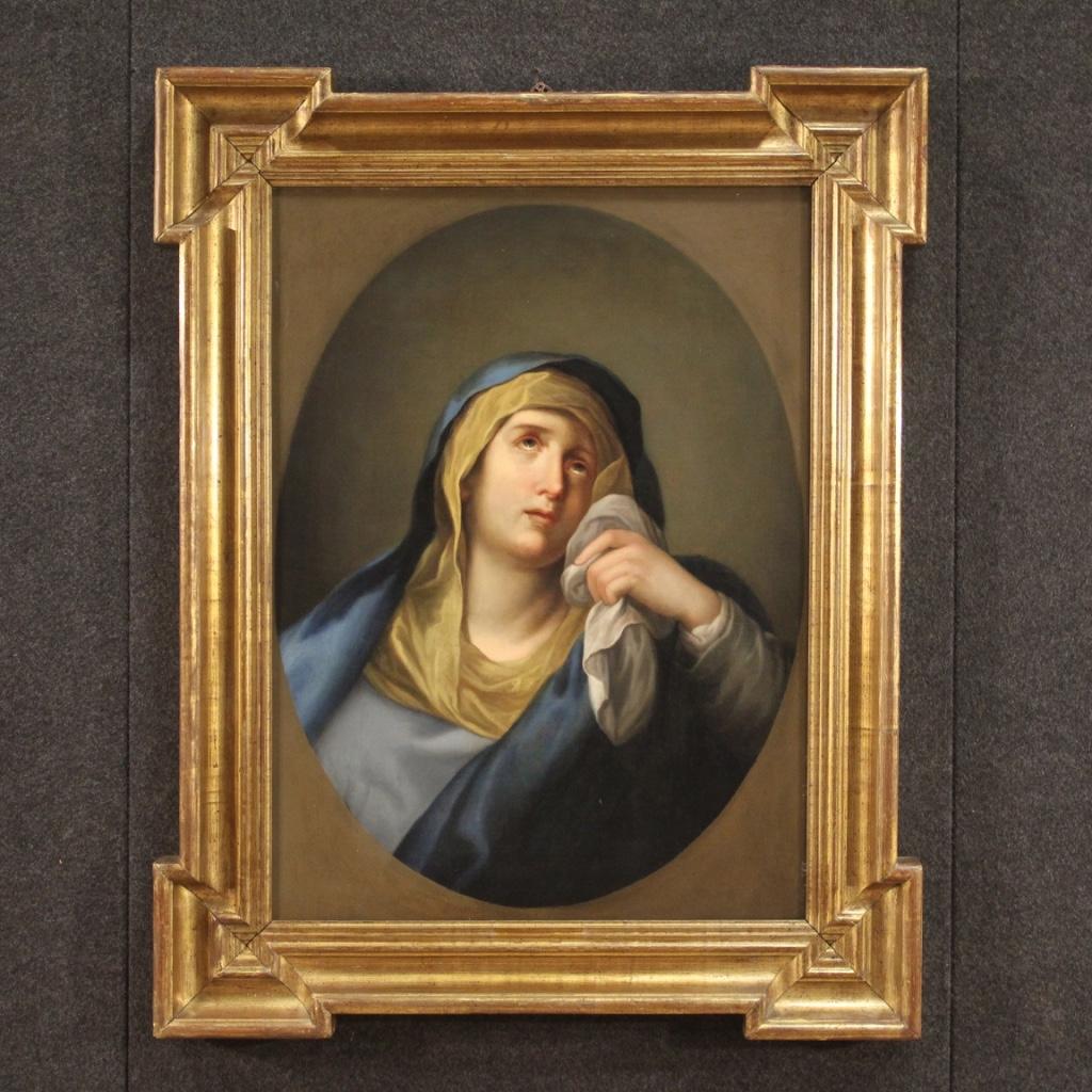 18. Jahrhundert Öl auf Leinwand Italienisch religiöse Malerei Jungfrau der Schmerzen, 1770