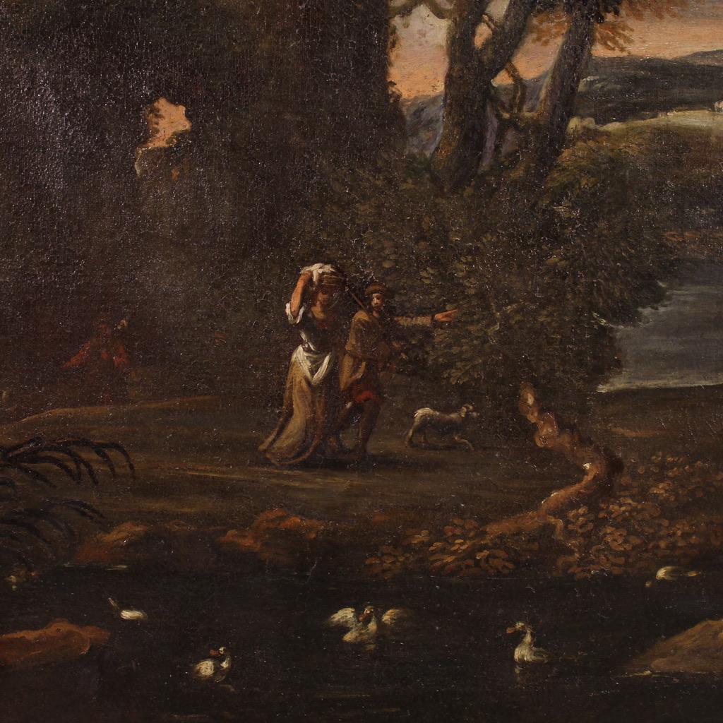 óleo sobre lienzo del siglo XVIII Pintura italiana de paisaje marino, 1770 7