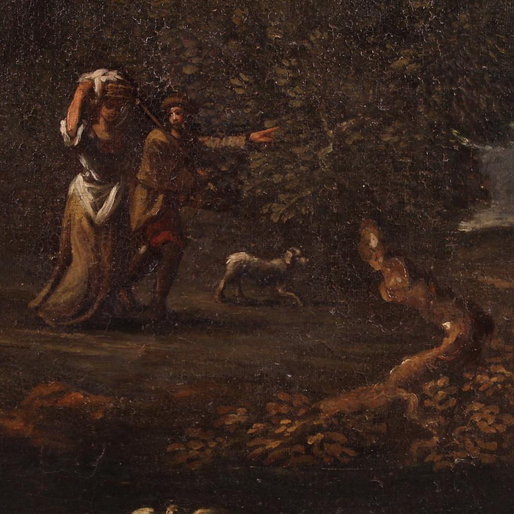 18. Jahrhundert Öl auf Leinwand Italienische Seelandschaft Gemälde, 1770 im Angebot 8
