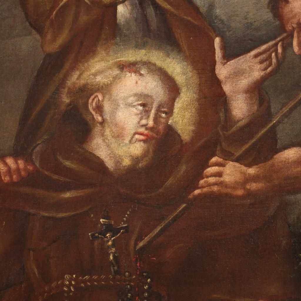 18th Century Oil On Canvas Painting Martyrdom Saint Fidelis of Sigmaringen, 1770 11