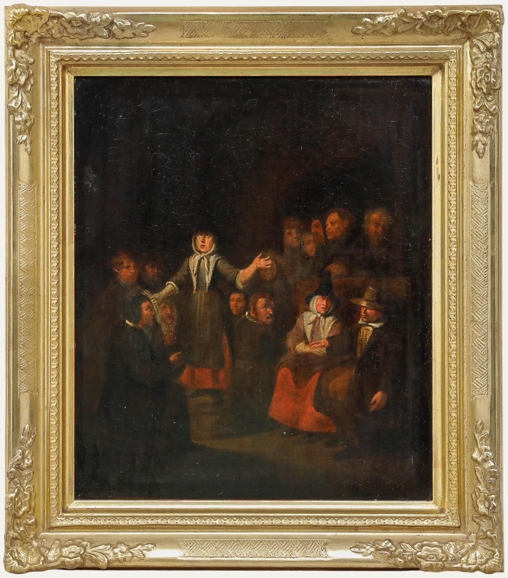 Óleo del siglo XVIII - La visión del peregrino