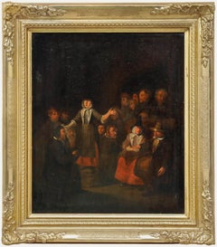 Óleo del siglo XVIII - La visión del peregrino