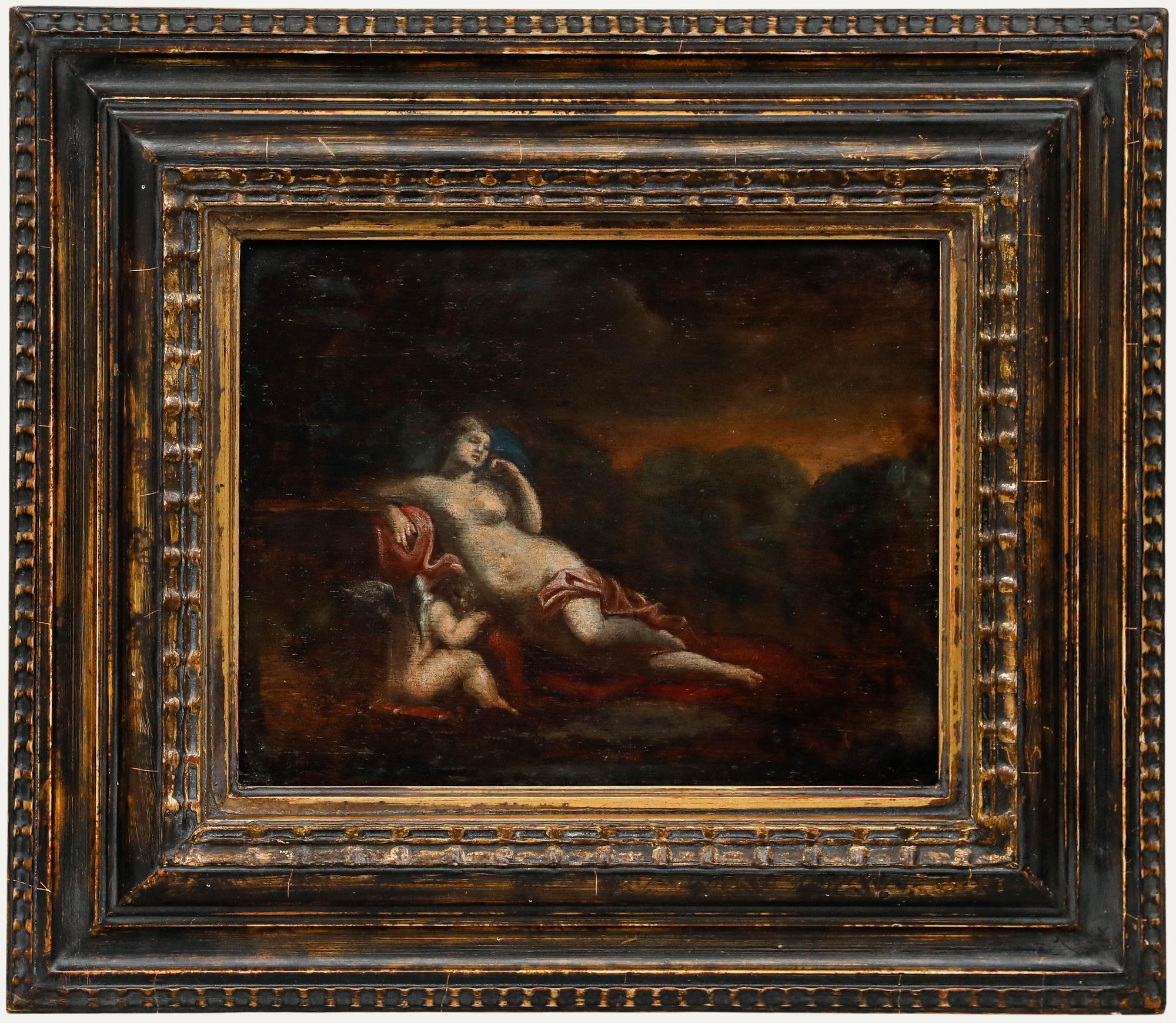 18th Century Oil - Venus and Cupid